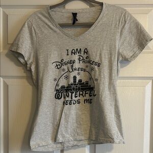 Hanes Light Gray Graphic Women's Tee